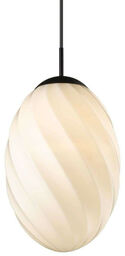 Halo Design - Twist Egg Lampa Wisząca Ø25 Opal/Black Halo Design