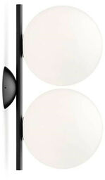 Flos - IC C/W1 Double Lampa Sufitowa/Ścienna Czarna Flos