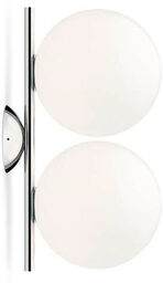 Flos - IC C/W1 Double Lampa Sufitowa/Ścienna w Kolorze Chromu Flos