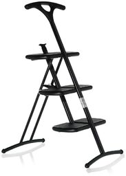 Kartell 0700048 tiramisu 'składana drabinka, plastik, ciemny szary metal, 43 x 92 cm 0700048