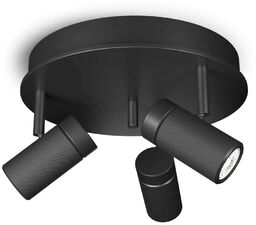 Herstal - Holder 3 Round Lampa Sufitowa Black Herstal