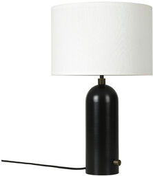GUBI - Gravity Lampa Stołowa Small Czarna Stal/Biała GUBI