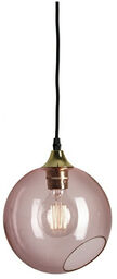 Design By Us - Ballroom Lampa Wisząca Pink/Rose ze Złotym Gniazdem Żarówki Design By Us