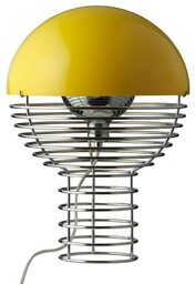 Verpan - Wire Lampa Stołowa Ø30 Chrome/Yellow Verpan