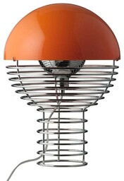 Verpan - Wire Lampa Stołowa Ø30 Chrome/Orange Verpan
