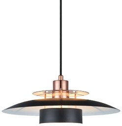 Halo Design - Sørup Lampa Wisząca Matt Black/Copper Halo Design