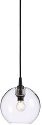 Belid - Gloria Lampa Wisząca Ø190 Czarna/Przezroczyste Szkło Belid