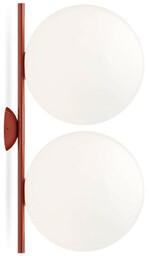 Flos - IC C/W2 Double Lampa Sufitowa/Ścienna Burgundowa Flos