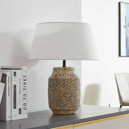 Lindby - Aelith Lampa Stołowa Ø40 White/Grey Lindby