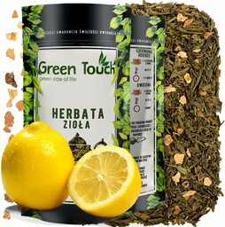 Liściasta herbata cytrynowa zielona (Torebka 50 g, Pakowanie standardowe)