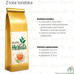Earl Grey niebieski blue z bławatkiem (Pakowanie ozdobne, Złota torebka 40 g)