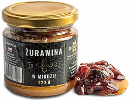 Miód z żurawiną 220g polski premium