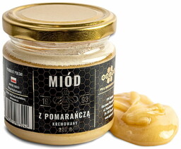 Miód kremowany z pomarańczą 220g polski premium