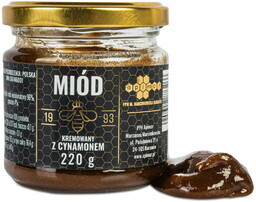 Miód kremowany z cynamonem 220g polski premium