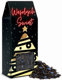 Herbata świąteczna w pudełku na prezent - Earl grey niebieski 60 g