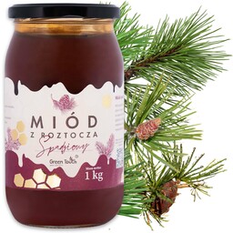 Miód spadziowy iglasty 1 kg polski ze spadzi iglastej miody z Roztocza