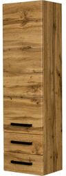 Regał łazienkowy dąb naturalny 40x143,5cm FOKUS NEW LOFT z dwiema szufladami