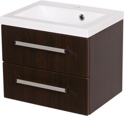 Szafka łazienkowa wenge mat 50cm FOKUS z umywalką