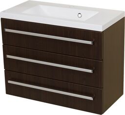 Szafka łazienkowa wenge mat 80cm FOKUS z umywalką