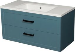 Szafka łazienkowa niebieska 101cm MEIVA z umywalką