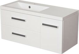 Szafka łazienkowa biała 90 cm z umywalką FOKUS NEW