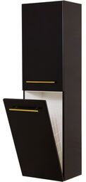 Regał łazienkowy czarny 40x143,5cm BELLI GOLD z koszem