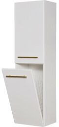 Regał łazienkowy biały 40x143,5cm BELLI GOLD z koszem