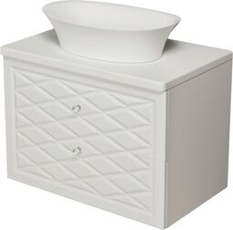 Szafka łazienkowa biała 80cm COBRA z umywalką FINI 600C