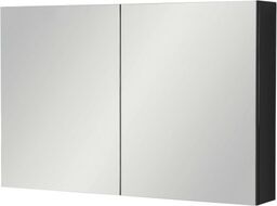 Szafka łazienkowa z lustrem czarna matowa 100x65cm BELLI GOLD