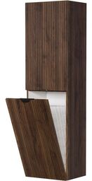 Regał łazienkowy z koszem orzech 40 x 143,5 cm Victa Lamello z frezami