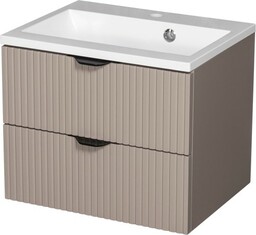 Szafka łazienkowa fume mat 50 cm z umywalką Victa Lamello