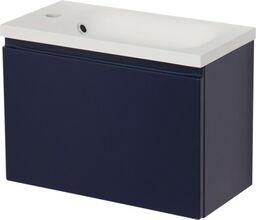 Szafka łazienkowa granatowa 50cm CLER z umywalką