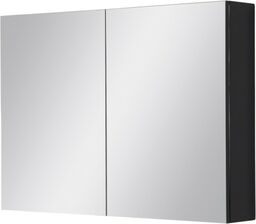 Szafka łazienkowa z lustrem czarna 90x65cm FOKUS