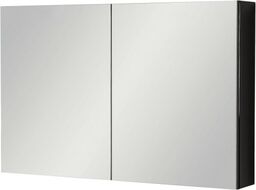 Szafka łazienkowa z lustrem czarna 100x65cm FOKUS