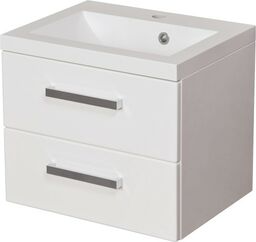 Szafka łazienkowa biała 50 cm z umywalką FOKUS NEW