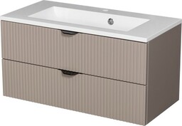 Szafka łazienkowa fume mat 80 cm z umywalką Victa Lamello