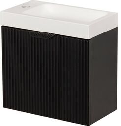 Szafka łazienkowa czarna 40 cm FRESCO z umywalką