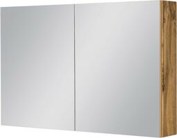 Szafka łazienkowa z lustrem dąb naturalny 100x65 cm FOKUS NEW