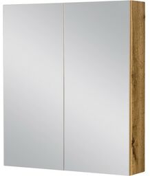 Szafka łazienkowa z lustrem dąb naturalny 70x80 cm FOKUS NEW