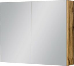 Szafka łazienkowa z lustrem dąb naturalny 80x65 cm FOKUS NEW