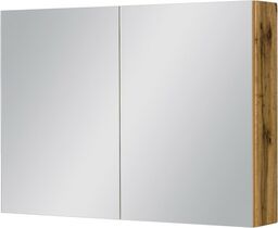 Szafka łazienkowa z lustrem dąb naturalny 90x65 cm FOKUS NEW