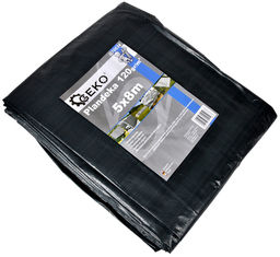 Geko Plandeka 8x12m szara gruba super jakość 120g G70554