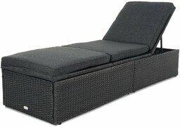 Leżanka ogrodowa Asco - Czarna