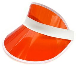 Daszek przeciwsłoneczny przezroczysty czapka czerwony