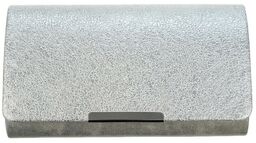 Torebka kopertówka przecierana błyszcząca srebrna