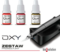 Urządzenie do makijażu permanentnego i mezoterapii mikroigłowej Bioevolution Oxy Black - zestaw promocyjny z 50 barwnikami monodose