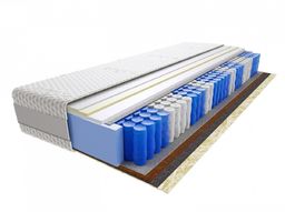 Materac Mila 65x215 cm Średnio / Bardzo twardy Visco Memory 2x Kokos Końskie Włosie