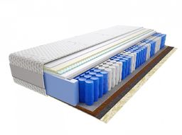 Materac Asoka 165x235 cm Średnio / Bardzo twardy Lateks Visco 2x Kokos Końskie Włosie