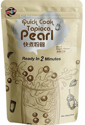 Quick Cook Tapioca Pearl, błyskawiczne perełki do Bubble Tea o smaku czarnego cukru 250g - Wejee