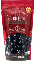 Tapioka Pearl Black Sugar, błyskawiczne perełki do Bubble Tea o smaku czarnego cukru 250g - WuFuYuan